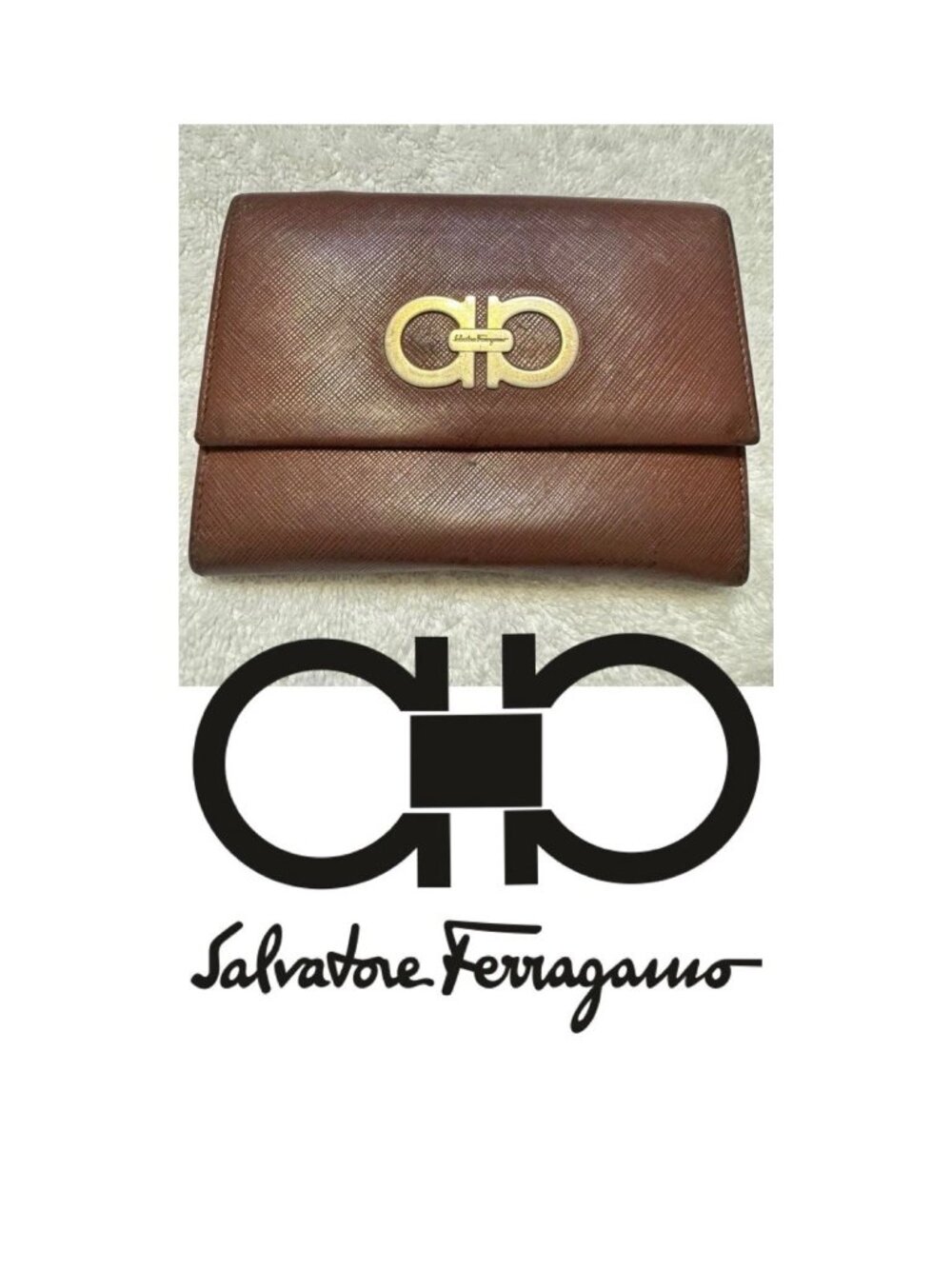 Salvatore Ferragamo Vintage Brown Leather Wallet